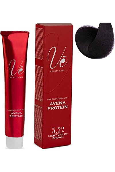 Ve Beauty Care Hair Color Cream #5.22 Light Violet Brown – Permanent Hair Dye...