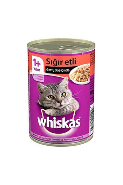 Whiskas Sığırlı Etli Konserve Mama 400 Gr * 24 Adet