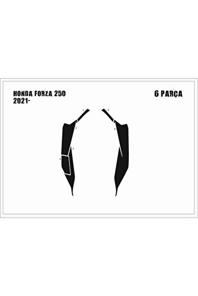 Marscockpitdesign غطاء جانبي لدراجة فورزا 250 موديل 2021 - قطعتان (6 قطع)