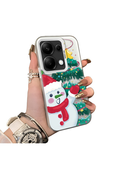 ucuc حافظة سيليكون مضادة للسقوط متوافقة مع نمط ندفة الثلج لعيد الميلاد لهاتف ...