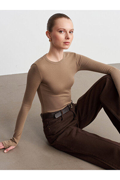 Dilvin 32319 Modal Blend Long Sleeve Top