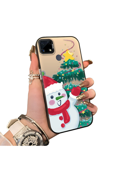 ucuc حافظة سيليكون مضادة للسقوط بنمط ندفة الثلج لعيد الميلاد متوافقة مع هاتف ...