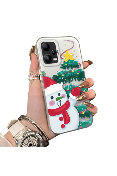 ucuc حافظة سيليكون مضادة للسقوط بنمط ندفة الثلج لعيد الميلاد متوافقة مع هاتف ...