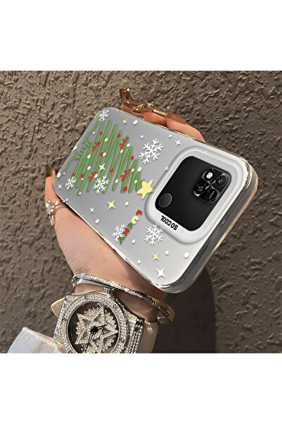 ucuc Xiaomi Redmi 9C Uyumlu Noel Ağacı Desenli Silikon Anti Düşme Kılıfı