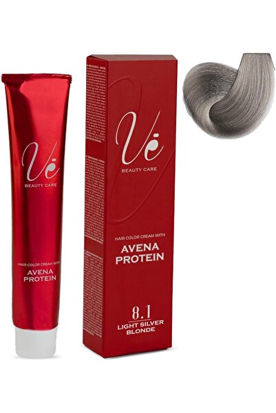 Ve Beauty Care Hair Color Cream #8.1 Light Silver Blonde, Permanent Hair Dye,...
