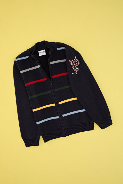 U.S. Polo Assn. Cardigan tricotat bleumarin pentru băieți 50315661-VR033