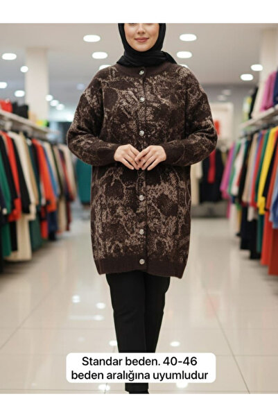 My Magazin Women's Angora Comfortable Fit Cardigan 25024