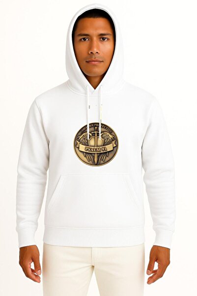 Bahriyeli Collection Hooded Psalm91 God Is My Protector Chest Printed Unisex ...