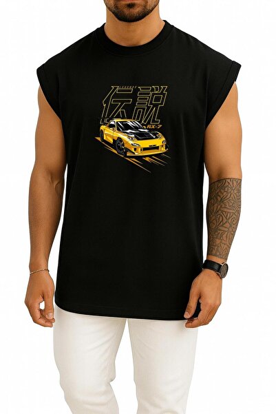 Bahriyeli Collection supradimensionat Mazda Rx7 Legend Chest cu imprimeu Atlet