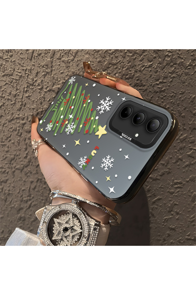 ucuc حافظة سيليكون مضادة للسقوط بنمط شجرة عيد الميلاد متوافقة مع هاتف سامسونج...