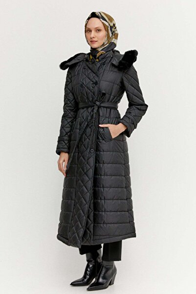 Setrms Kuşaklı Seyyar Kapüşonlu Şişme Kaban