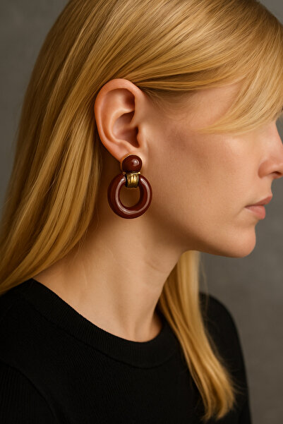 vina's atelier Vintage Colorful Hoop Earrings