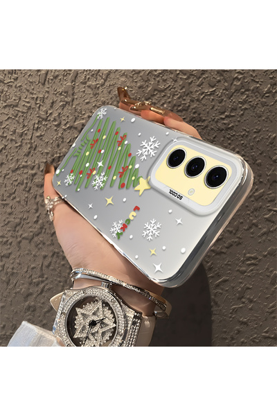 ucuc حافظة سيليكون مضادة للسقوط بنمط شجرة عيد الميلاد متوافقة مع هاتف سامسونج...