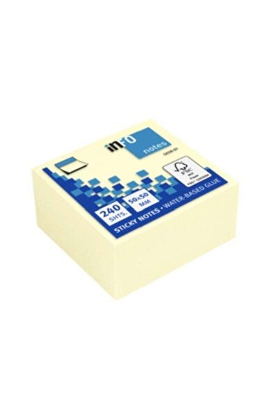 INFO NOTES infonotes - STICKY NOTE, 240 sheets, 50 x 50mm, Pastel yellow