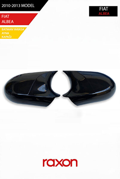 Raxon FIAT ALBEA 2010-2013 Batman & Yarasa Ayna Kapağı – Parlak Piano Black S...