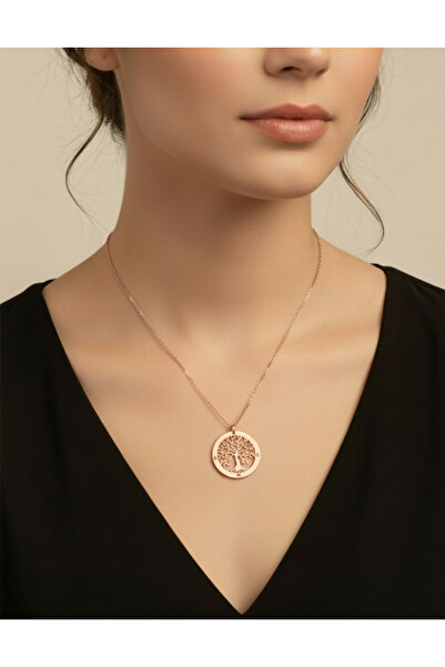 MSMODAM SILVER 925 Ayar Gümüş Hayat Ağacı Kadın Kolye