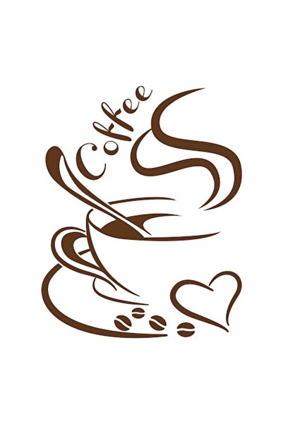 stickerino Decorative Sticker - SMAER - COFFEE - 30cm x24cm - Brown