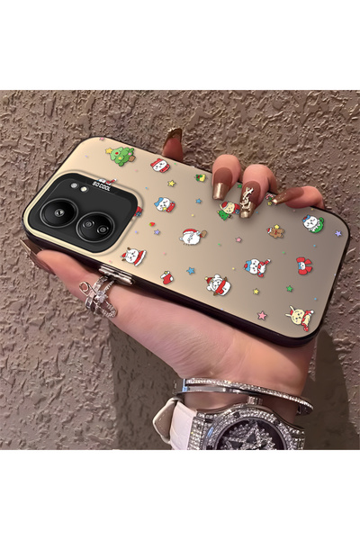 ucuc حافظة سيليكون مضادة للسقوط متوافقة مع نمط سانتا كلوز من Xiaomi Poco C65