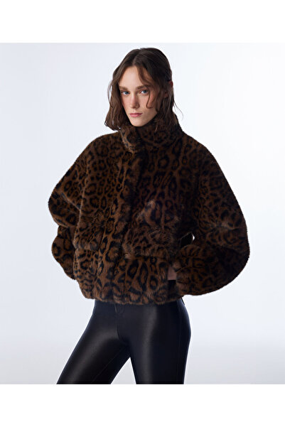 Twist LEOPAR DESEN SUNİ KÜRK MONT