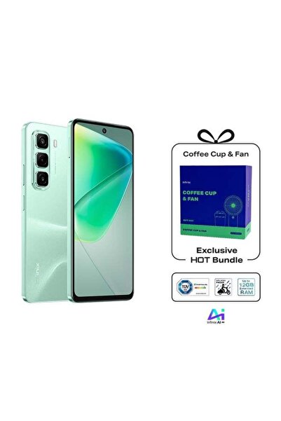 INFINIX Hot50 Dual SIM Sage Green 6+6GB RAM 256GB 4G - Middle East Version + AI Support (with Coffee