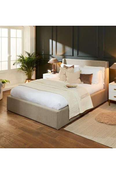 Abdo1996 سرير جيرايا الفاخر باللون البيج