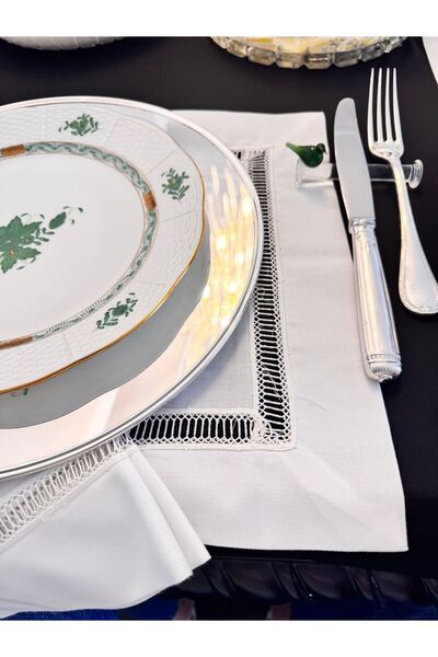 dekorasyon garajı حامل أدوات المائدة المصنوع من الزجاج المنفوخ - مع طائر أخضر