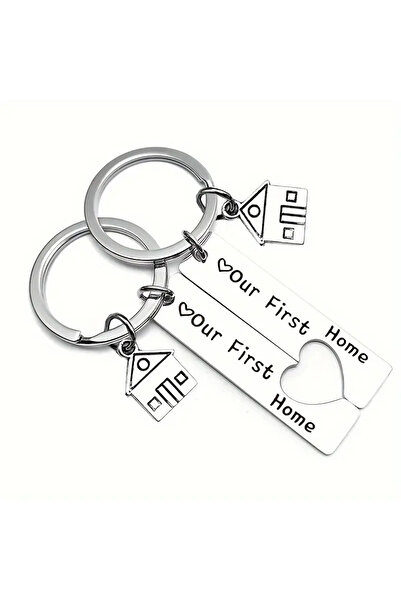 HANNY Stainless steel key chain set – “Our First Home” 🏠❤️