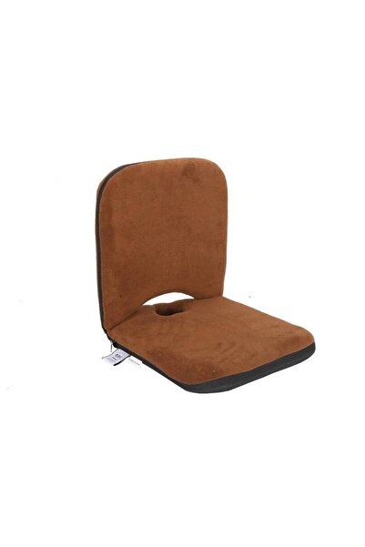 N2Y Floor foam chair with velvet fabric - adjustable backrest (Brown)
