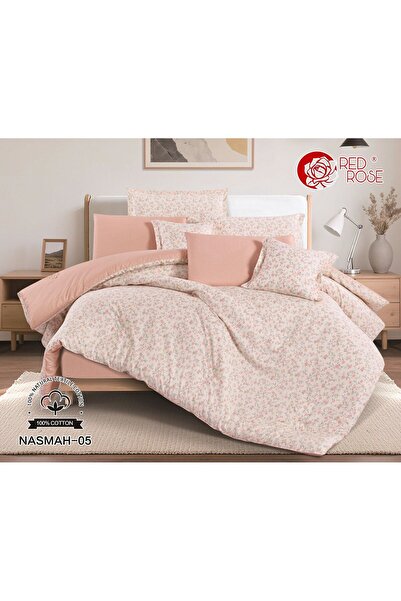 Red Rose Luxury summer bedspread, Luna cotton, 100x100, double size, 8 pieces