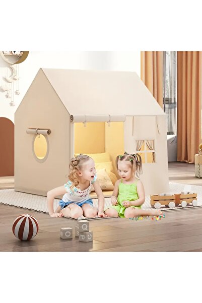almihomi خيمة لعب كبيرة فاخرة للأطفال - قابلة للطي والغسل، مناسبة للاستخدام الداخلي والخارجي، مزودة بلافتات ونوافذ