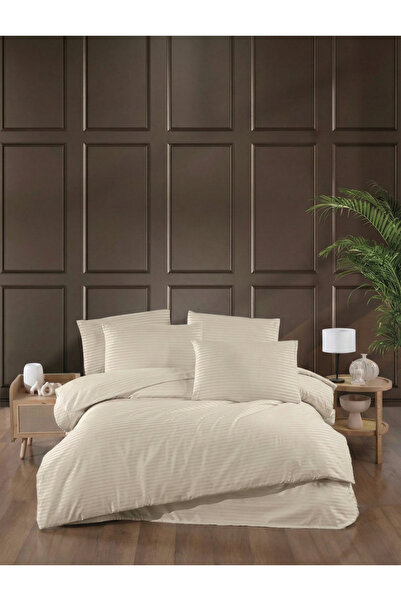 VİENNA طقم غطاء لحاف مزدوج من الساتان 200×220 |   ملاءة سرير 240×260 |   2 قط...