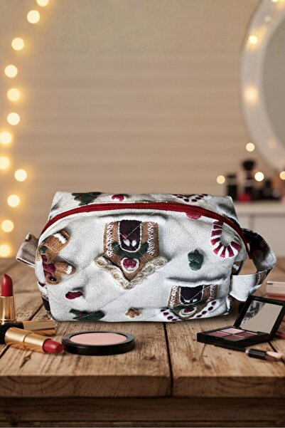 Uretti - حقيبة مكياج منقوشة بتصميم كوكيز وبيت شتوي من بيتك 7523 9185 - 20 سم ...