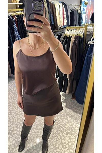 MU&ME BOUTİQUE Satin with Straps Blouse