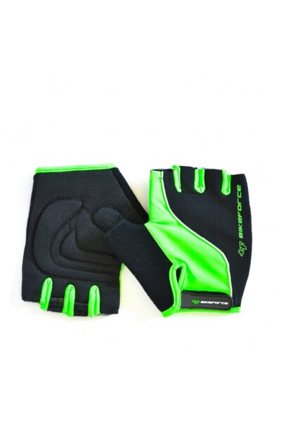BikeForce Mănuși Slipy Verde/Negre - Mărimea M