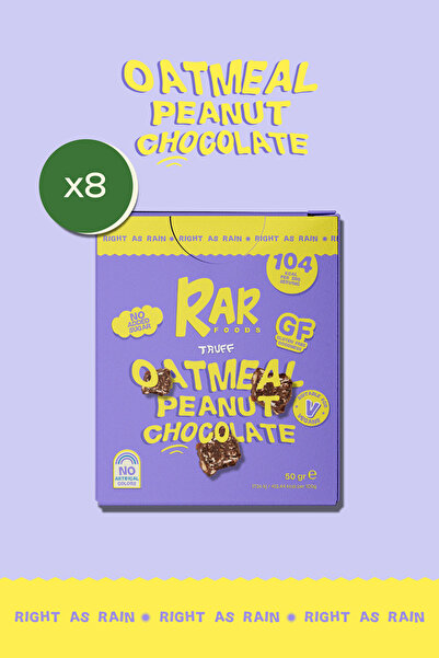 RAR FOODS Truff Oatmeal Peanut Chocolate 50 gr X 8 Adet