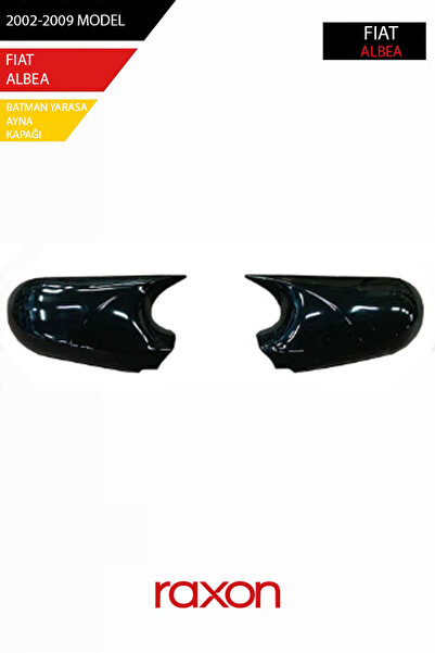 Raxon FIAT ALBEA 2002-2009 Batman & Yarasa Ayna Kapağı – Parlak Piano Black S...