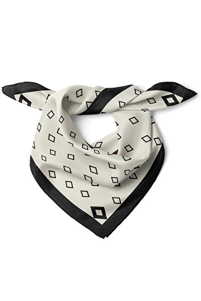 nehir eşarp Geometrik Desen Fular Bandana 50x50 Cm