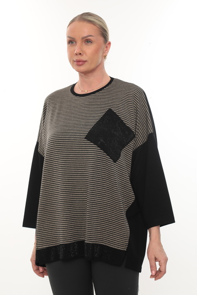 QRUVAZE Plus Size. Jacquard with Cebi Stone