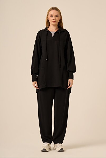 FTZ WOMEN Women's Stone Detailed Trouser Suit Black 31264