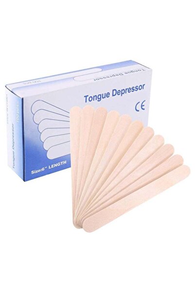 BLOOMING TIME 100 Pieces Wooden Tongue Depressor Waxing Spatula Disposable Wo...
