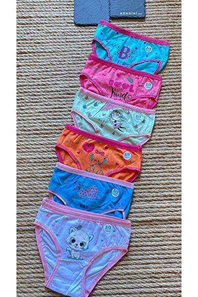 musconova Girls' Panties Mix 6-Pack Mixed Underwear Printed Pictures Cute Chi...