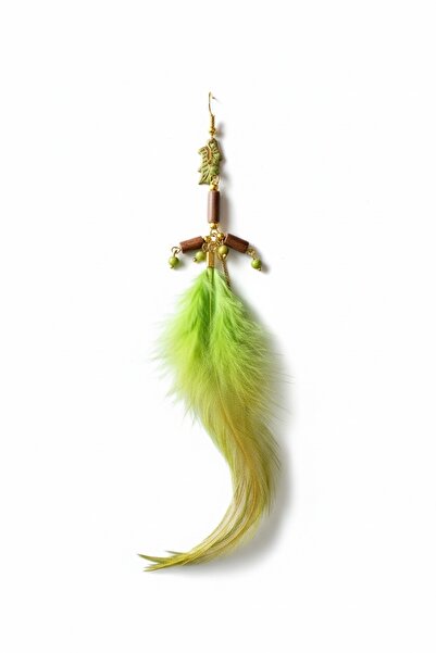 dela otantik Bohemian Long Dangle Feather Earrings – Handmade, Light Colorful...