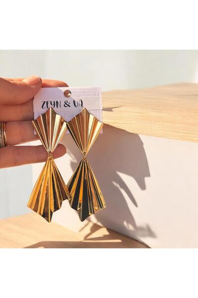 ZEYNVA Dangle Fan Earrings