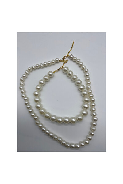 CHIC Tasma White Pearl Beads and Long 2-Piece Necklace