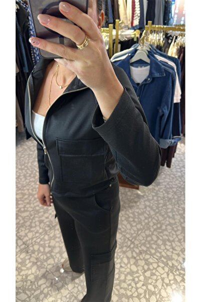 MU&ME BOUTİQUE Tracksuit with Pocket Covers and Zipper