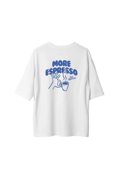 Generic Brand Plus Size Unisex More Espresso Printed Oversize T-Shirt
