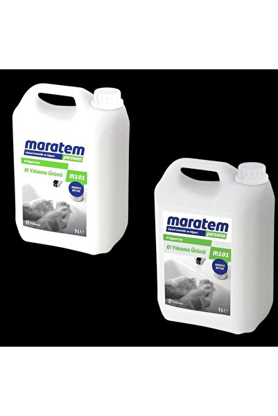 Maratem منتج غسيل اليدين الأبيض اللؤلؤي m101 سعة 5 لتر، قطعتان