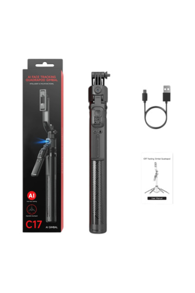 Genaric حامل ثلاثي ذكي للسيلفي - تتبع الوجه بالذكاء الاصطناعي بزاوية 360 درجة...