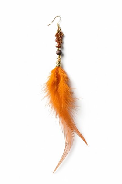 dela otantik Bohemian Long Dangle Feather Earrings – Handmade, Light Colorful...