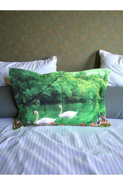 Evimora Home غطاء وسادة رقمي مزخرف مطبوع |   غطاء وسادة عصري منقوش لغرفة المع...